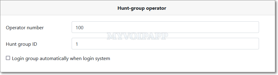 operator configuration