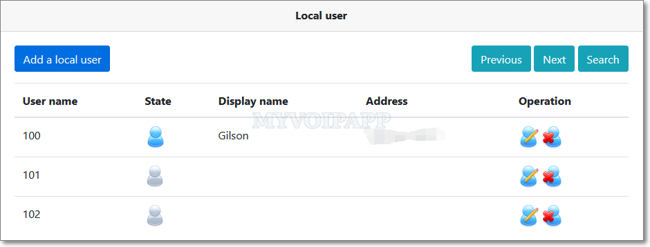 Local users main window