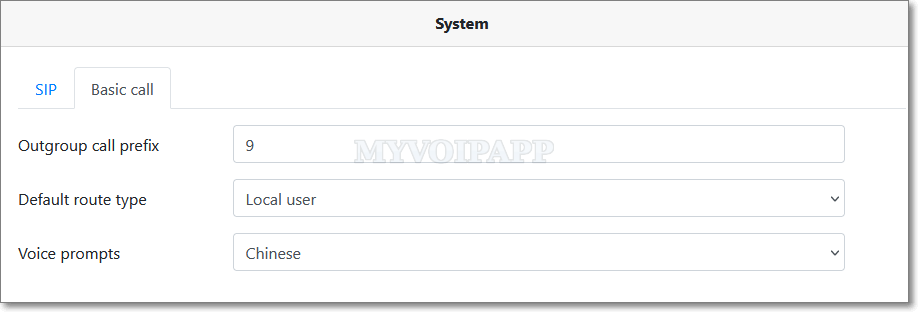 Basic items of system