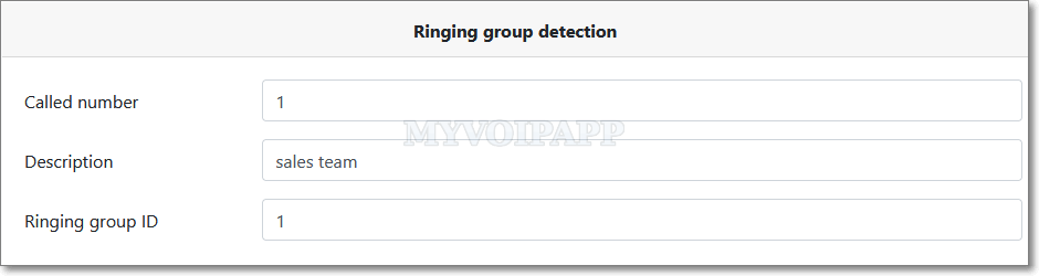 detection to trigger ringing groups