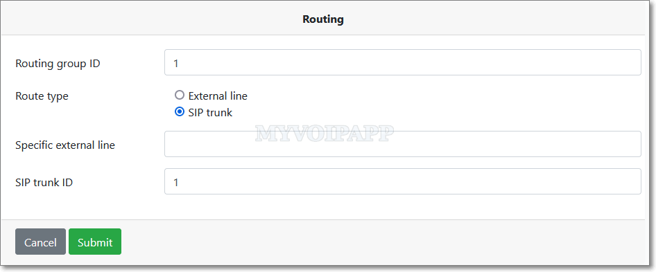 routing configuration