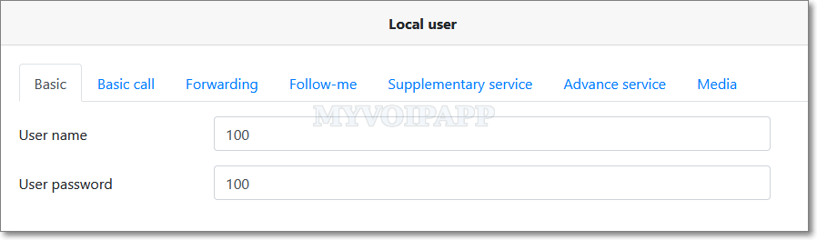 new local user configuration